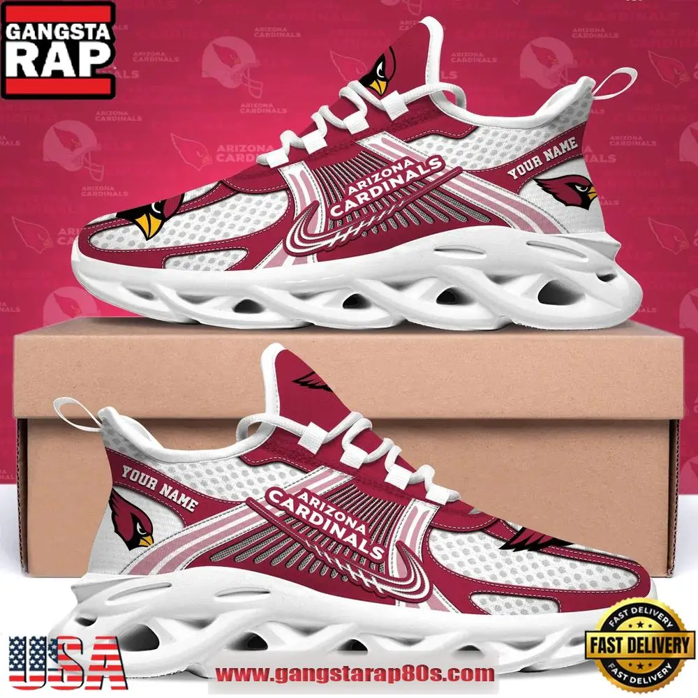Arizona Cardinals Custom Name Clunky Sneaker Max Soul Shoes
