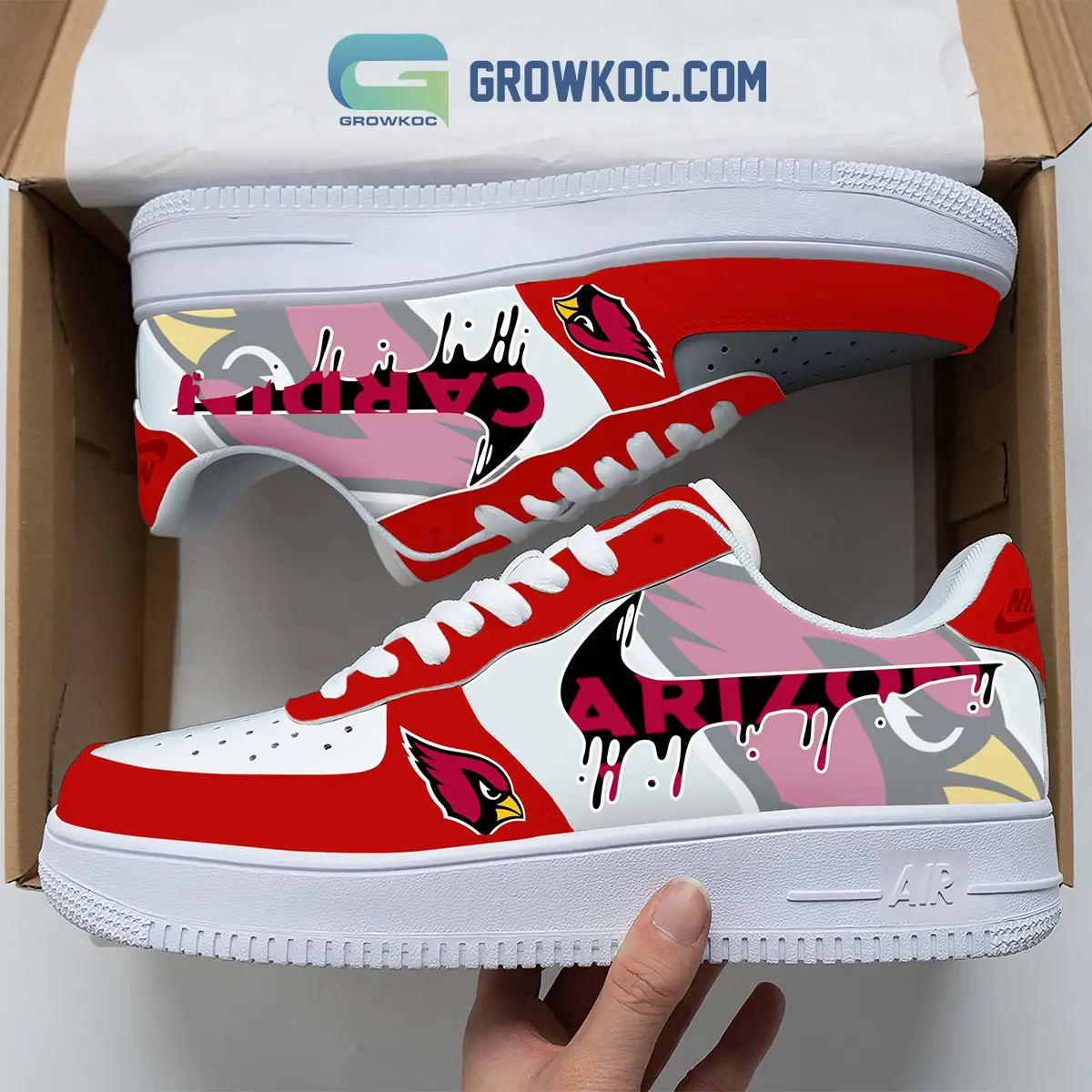 Arizona Cardinals Team Logo Fan Air Force 1 Shoes