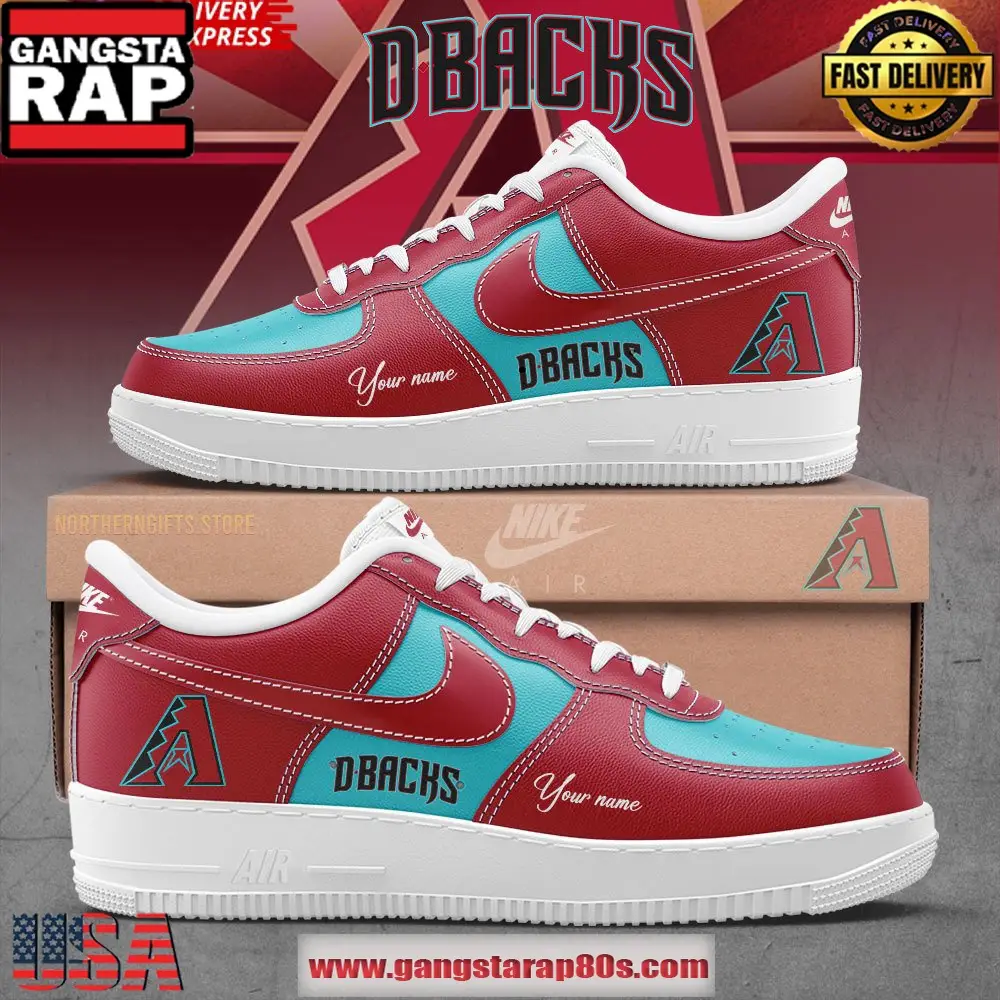 Arizona Diamondbacks Custom Unique Design Air Force 1 Sneakers Shoes
