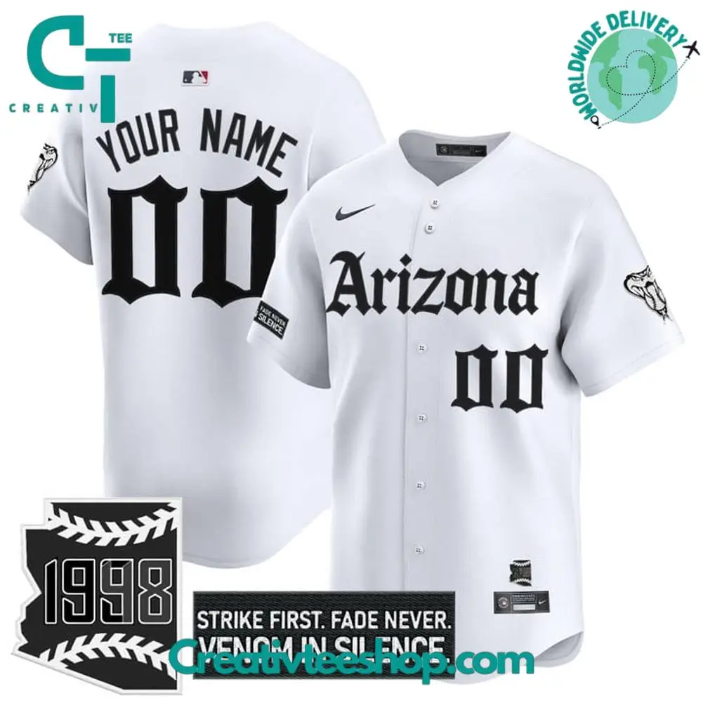 Arizona Diamondbacks 'Gothic Desert Fang Edition' Personalized Baseball Jersey