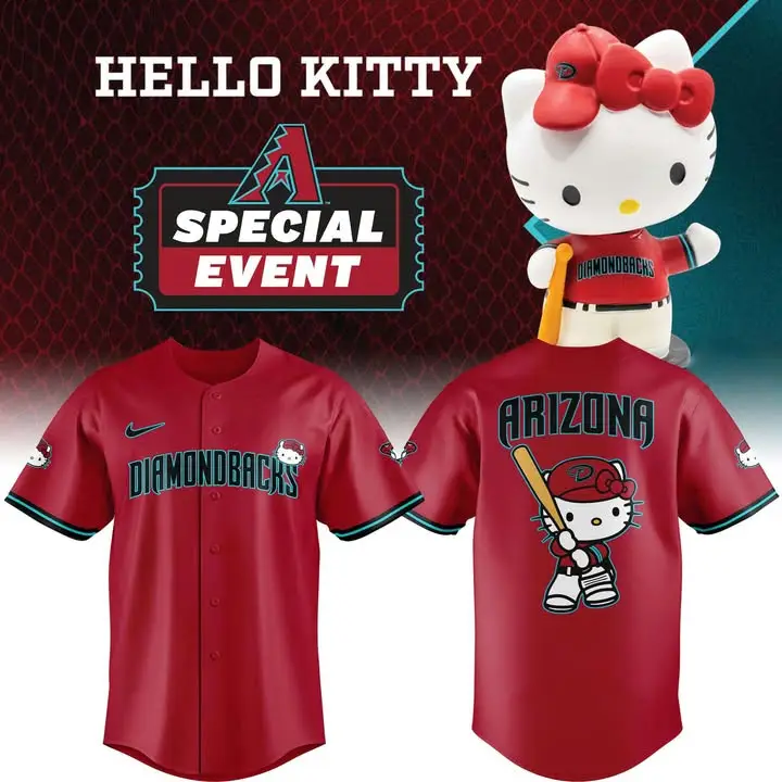 Arizona Diamondbacks Hello Kitty Jersey Baseball Father's Day Gifts - Tazila