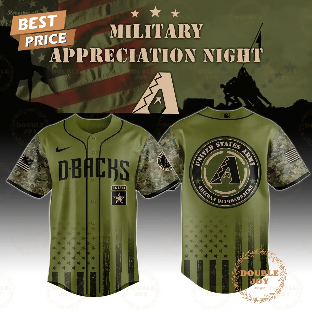 Arizona Diamondbacks Military Appreciation Night 2025 Special Edition Baseball Jersey Arizona Diamondbacks Military Appreciation Night 2025 Special Edition Baseball Jersey - Image 1