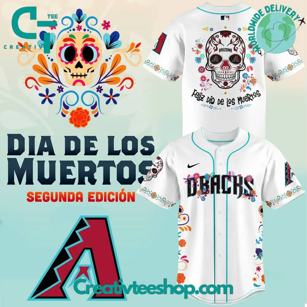 Arizona Diamondbacks Mlb Dia De Los Muertos Baseball Jersey