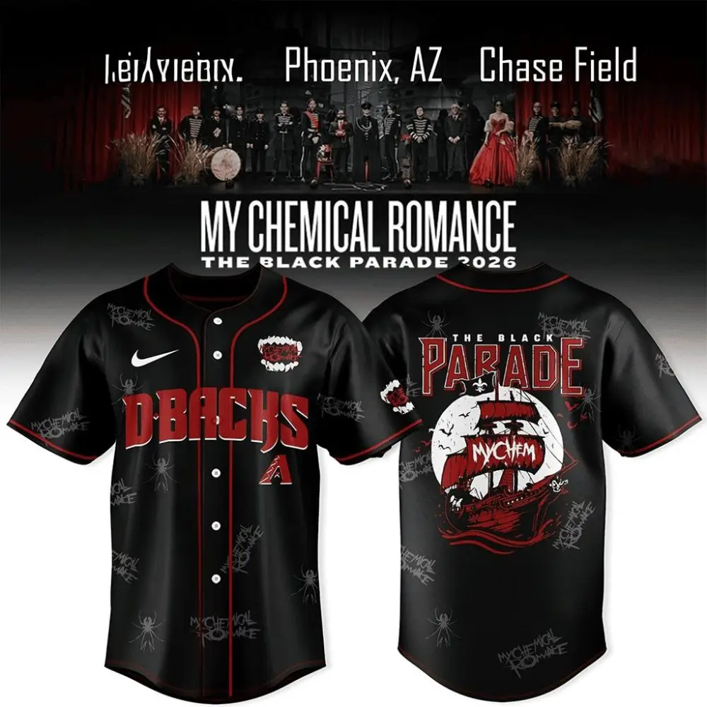 Arizona Diamondbacks My Chemical Romance The Black Parade 2026 Jersey Diamondbacks Merch