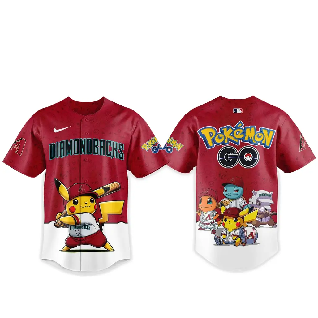 Arizona Diamondbacks Pokemon Go Night 2026 Game Baseball Jersey - Tazila