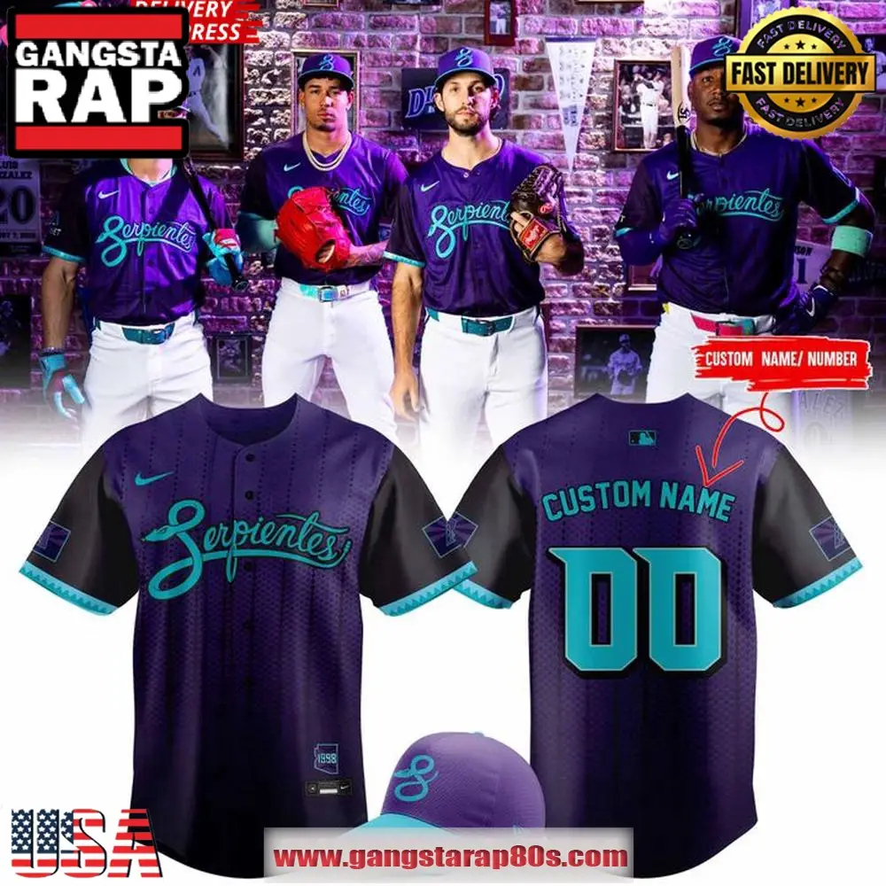 Arizona Diamondbacks Serpientes City Connect 2025 Custom Baseball Jersey Shirt Arizona Diamondbacks Serpientes City Connect 2025 Custom Baseball Jersey Shirt - Image 1
