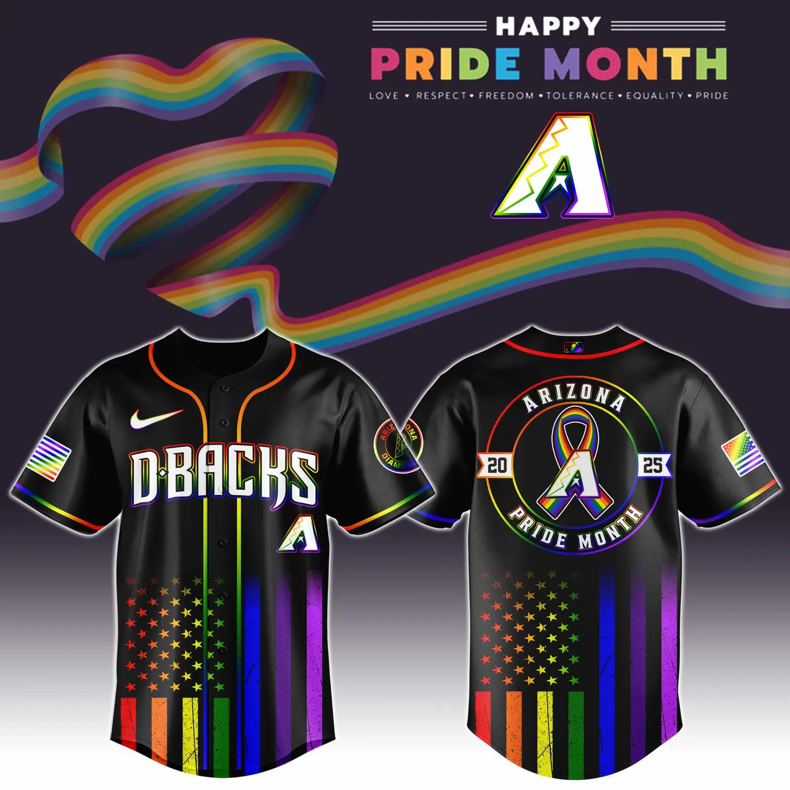 Arizona Diamondbacks Special Pride Month Jersey Baseball Gifts For Fans - Tazila