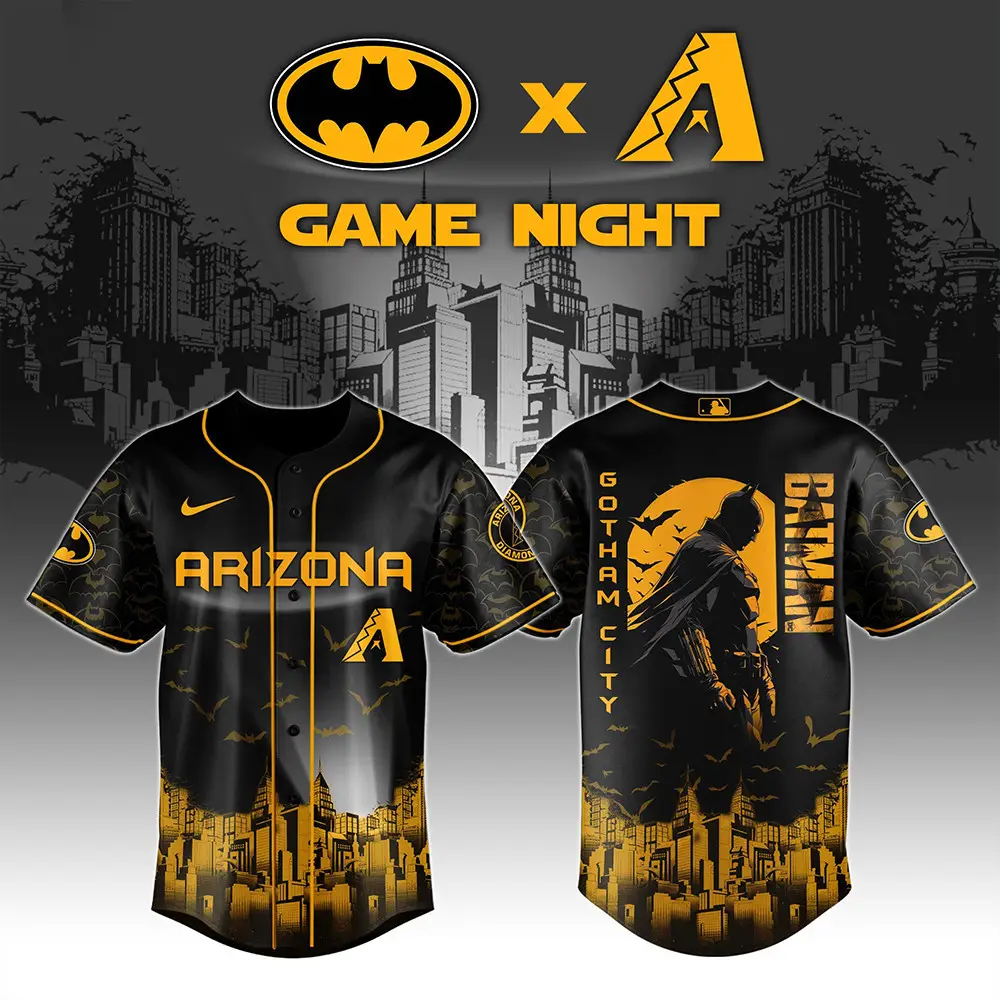 Arizona Diamondbacks x DC Batman Game Night Jersey Baseball Lover Gift Ideas - Tazila