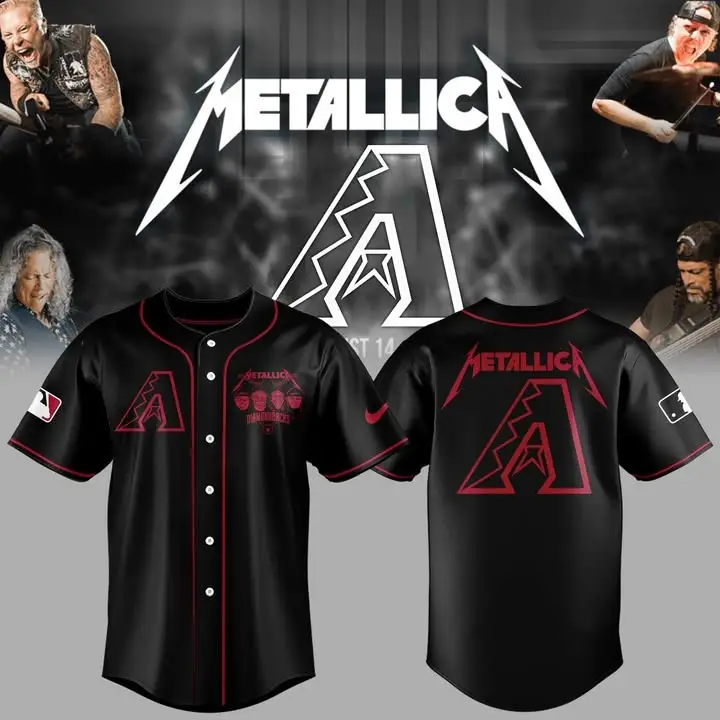 Arizona Diamondbacks X Metallica Night Jersey Baseball Merch Best Gifts For Fans - Tazila Arizona Diamondbacks X Metallica Night Jersey Baseball Merch Best Gifts For Fans - Tazila - Image 1
