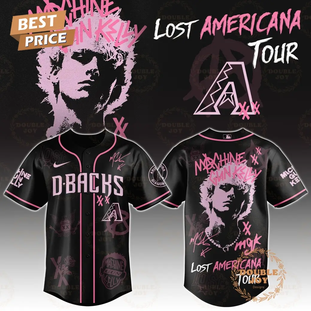 Arizona Diamondbacks x MGK Tour 2025 The Lost Americana Baseball Jersey