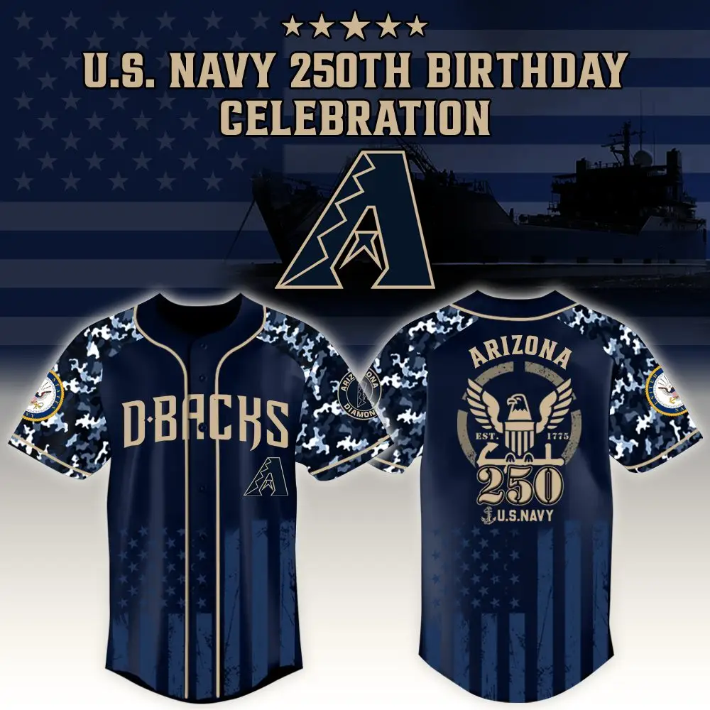 Arizona Diamondbacks X Mlb Honoring 250 Years Of The U.S. Navy – Mlb Baseball Jersey