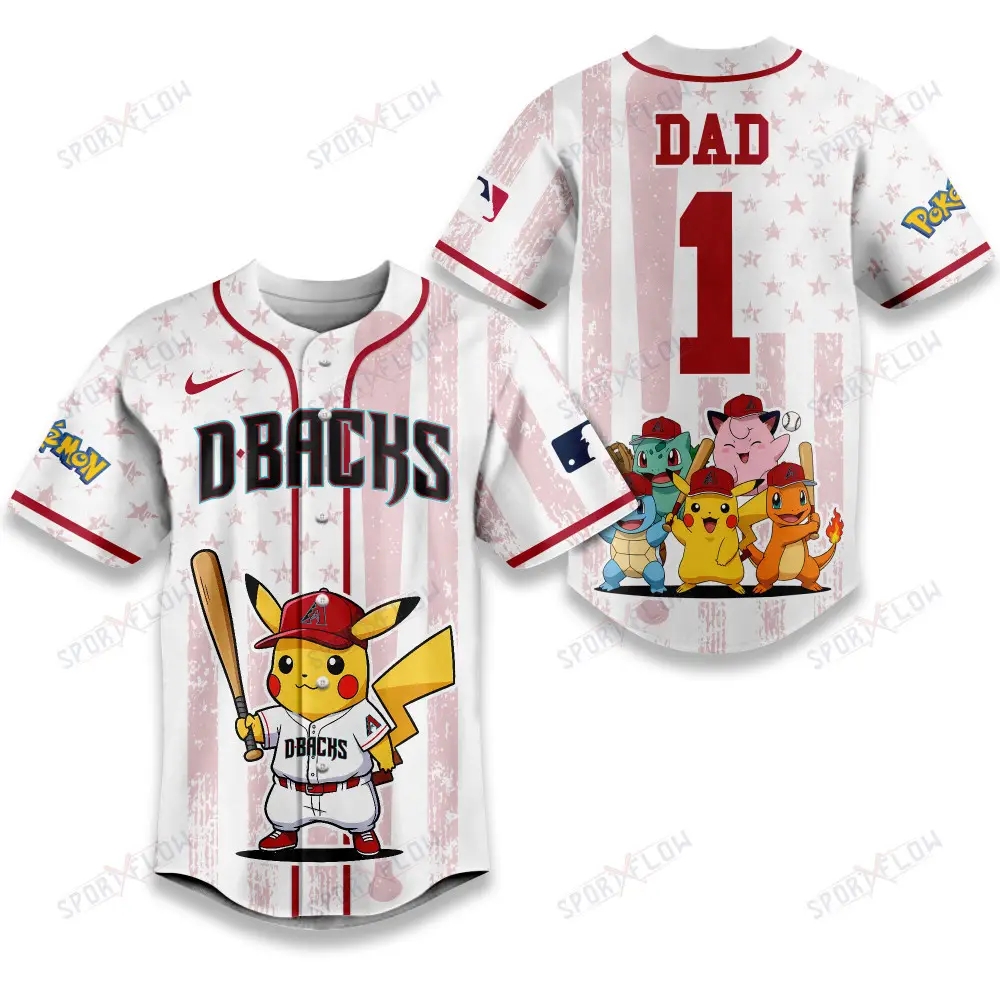 Arizona Diamondbacks X Pokemon Night Dad Edition Baseball Jersey