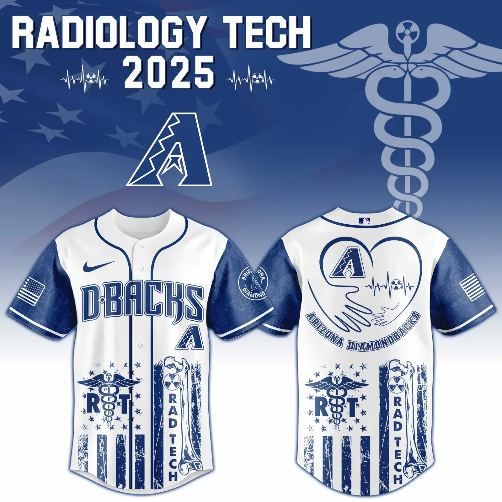 Arizona Diamondbacks x Radiology Tech Night Exclusive Design Jersey Arizona Diamondbacks Merch - Tazila