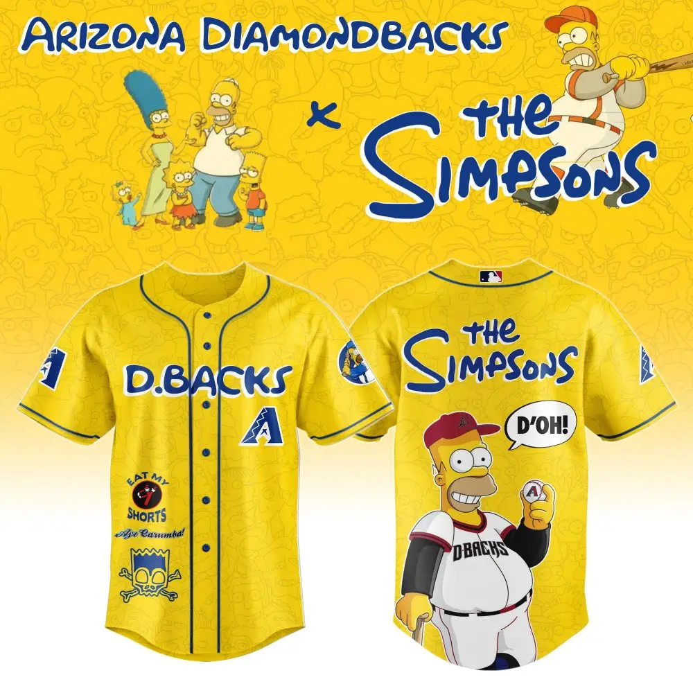 Arizona Diamondbacks X Simpsons Jersey - Limited Edition Baseball Fan Gear