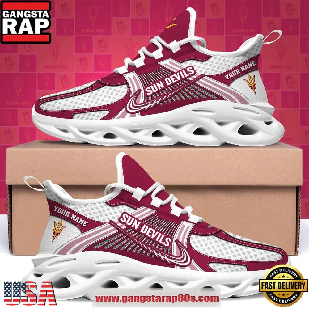 Arizona State Sun Devils Custom Name Clunky Sneaker Max Soul Shoes Arizona State Sun Devils Custom Name Clunky Sneaker Max Soul Shoes - Image 1