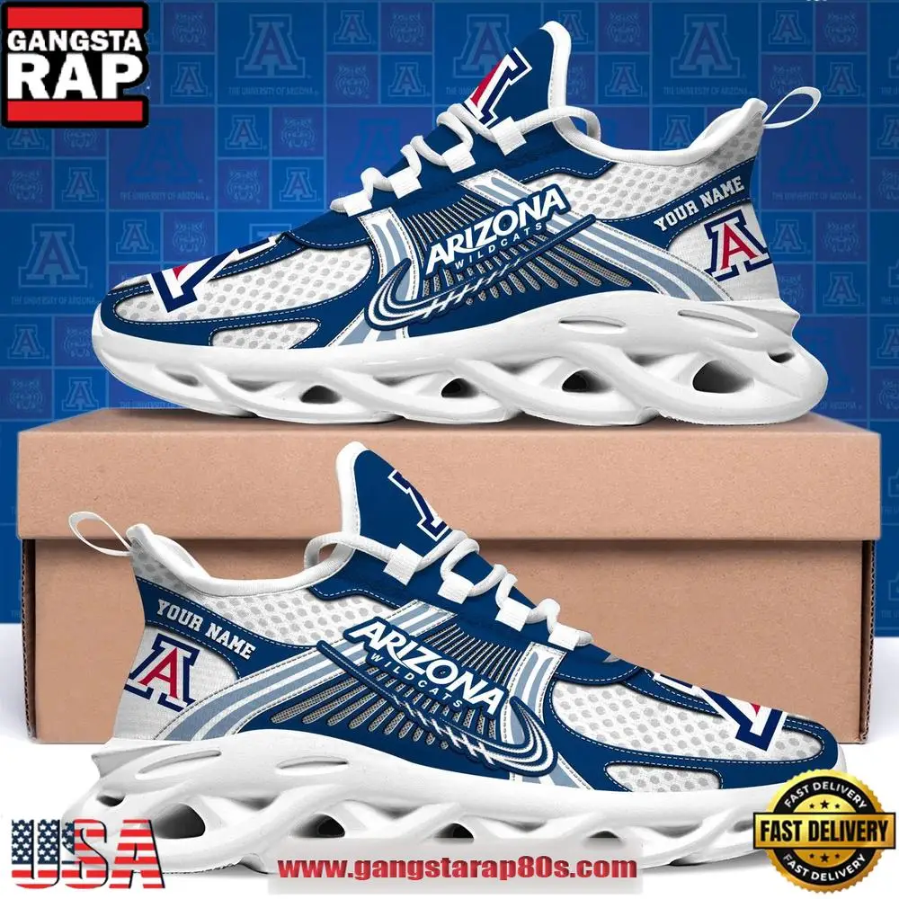 Arizona Wildcats Custom Name Clunky Sneaker Max Soul Shoes