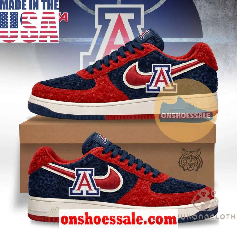 Arizona Wildcats Fuzzy Nike Air Force 1 Shoes - Best Gift Shoes