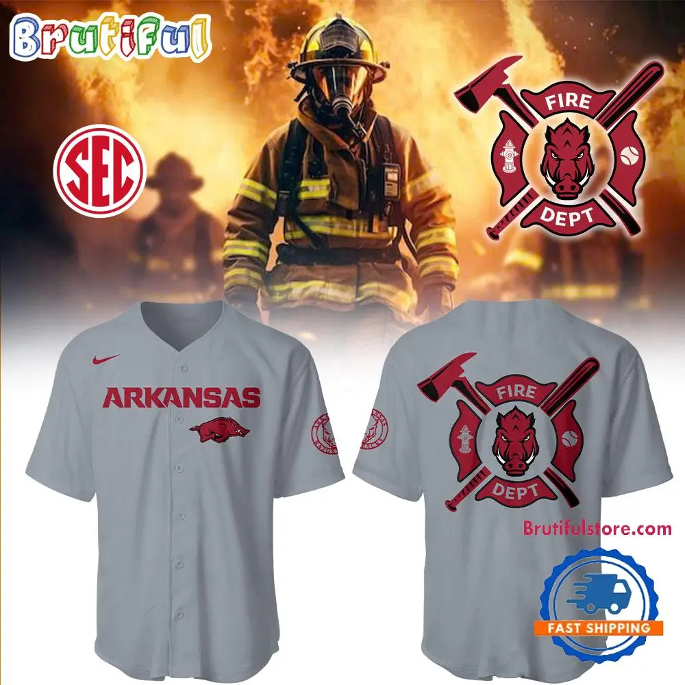 Arkansas Razorback x Firefighter Appreciation Night 3D All Over Print Jersey