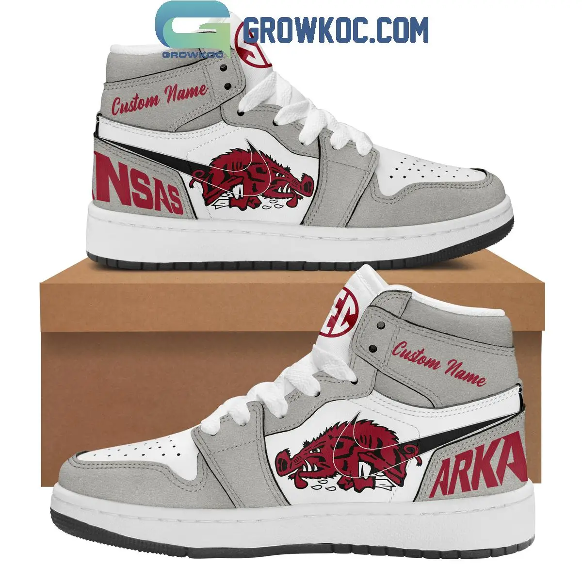 Arkansas Razorbacks Go Pigs Arkansas 2024 Personalized Air Jordan 1 Shoes Arkansas Razorbacks Go Pigs Arkansas 2024 Personalized Air Jordan 1 Shoes - Image 1