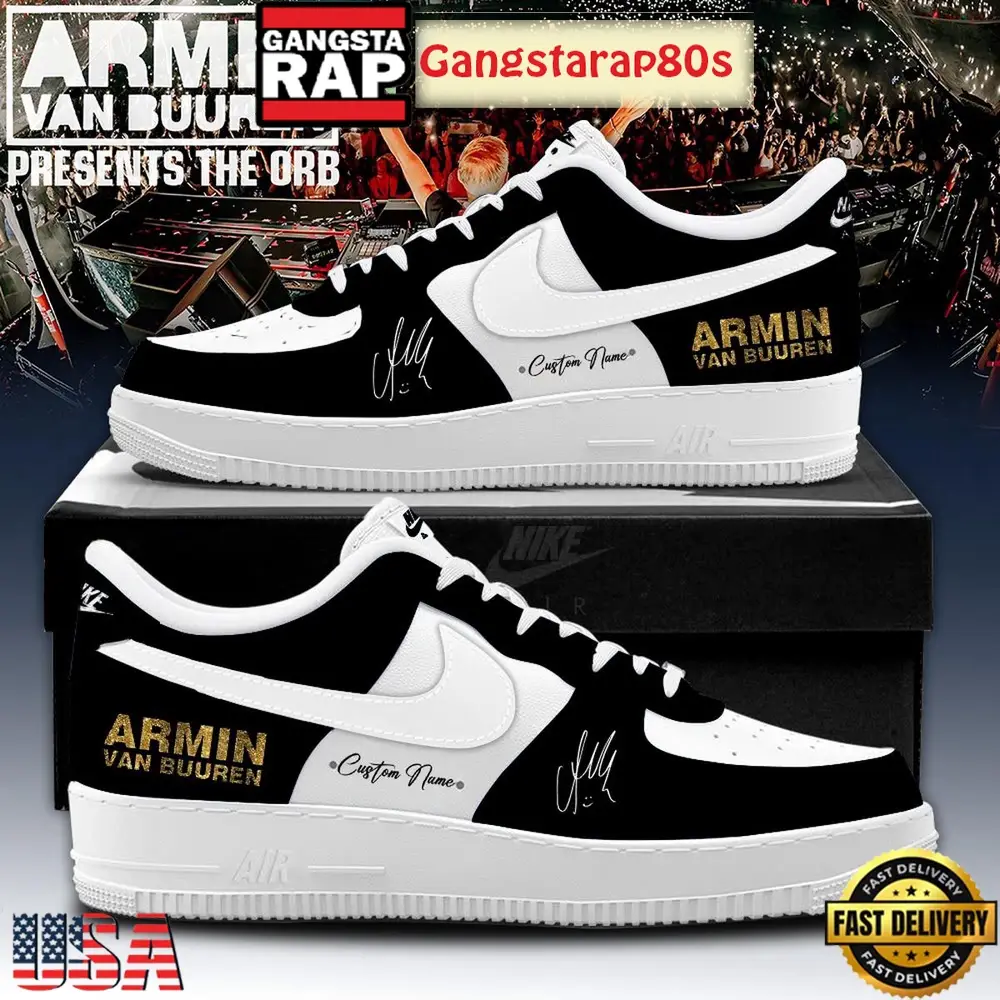 Armin Van Buuren Show The ORB Custom Air Force 1 Sneakers Shoes Armin Van Buuren Show The ORB Custom Air Force 1 Sneakers Shoes - Image 1