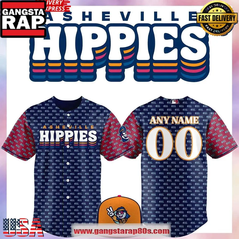 Asheville Tourists “Hippies” 2025 Custom Baseball Jersey