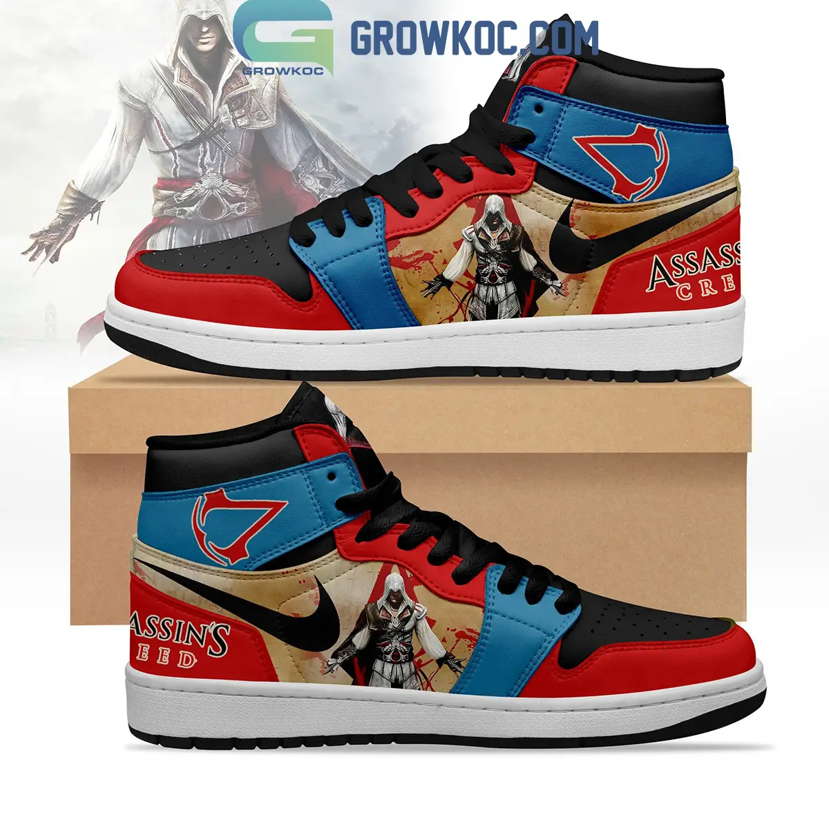 Assassin's Creed Video Game Fan Air Jordan 1 Shoes