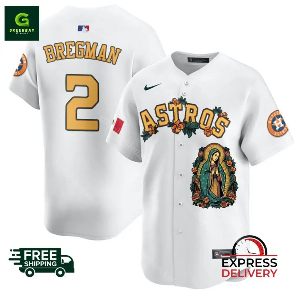 Astros Bregman #2 Jersey  Unique Floral Design Fast Shipping