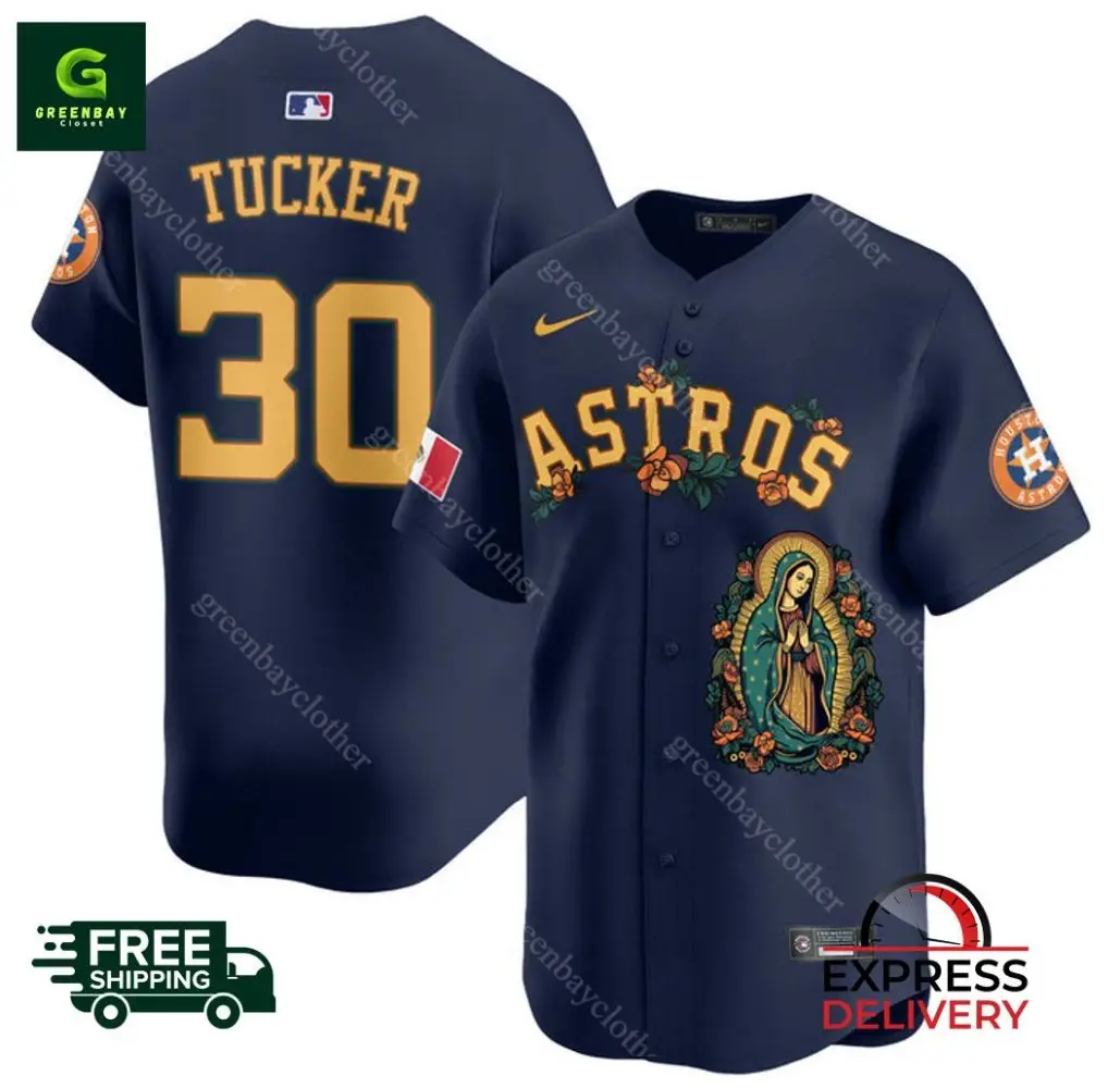 Astros Tucker #30 Jersey  Unique Floral DesignExpress Delivery