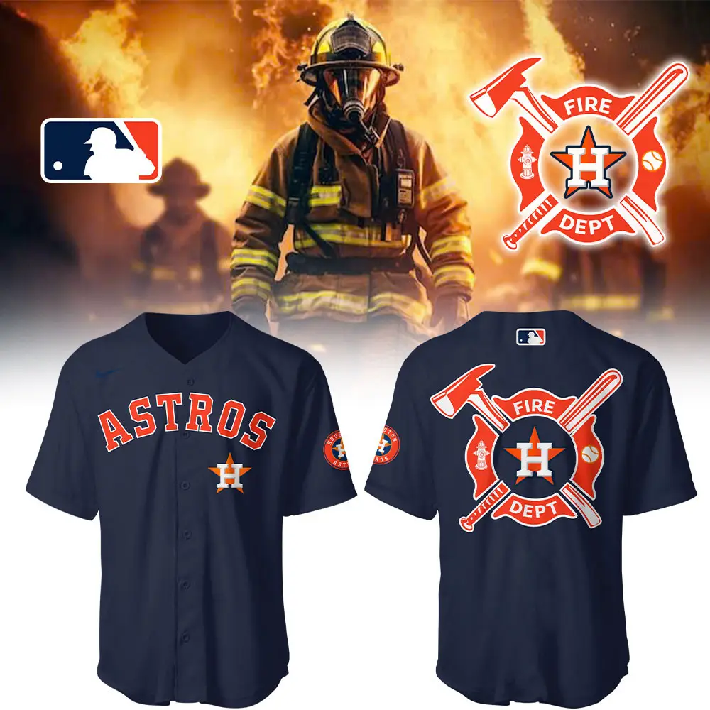 Astros x Firefighter Appreciation Night Jersey Gifts For Baseball Fans - Tazila