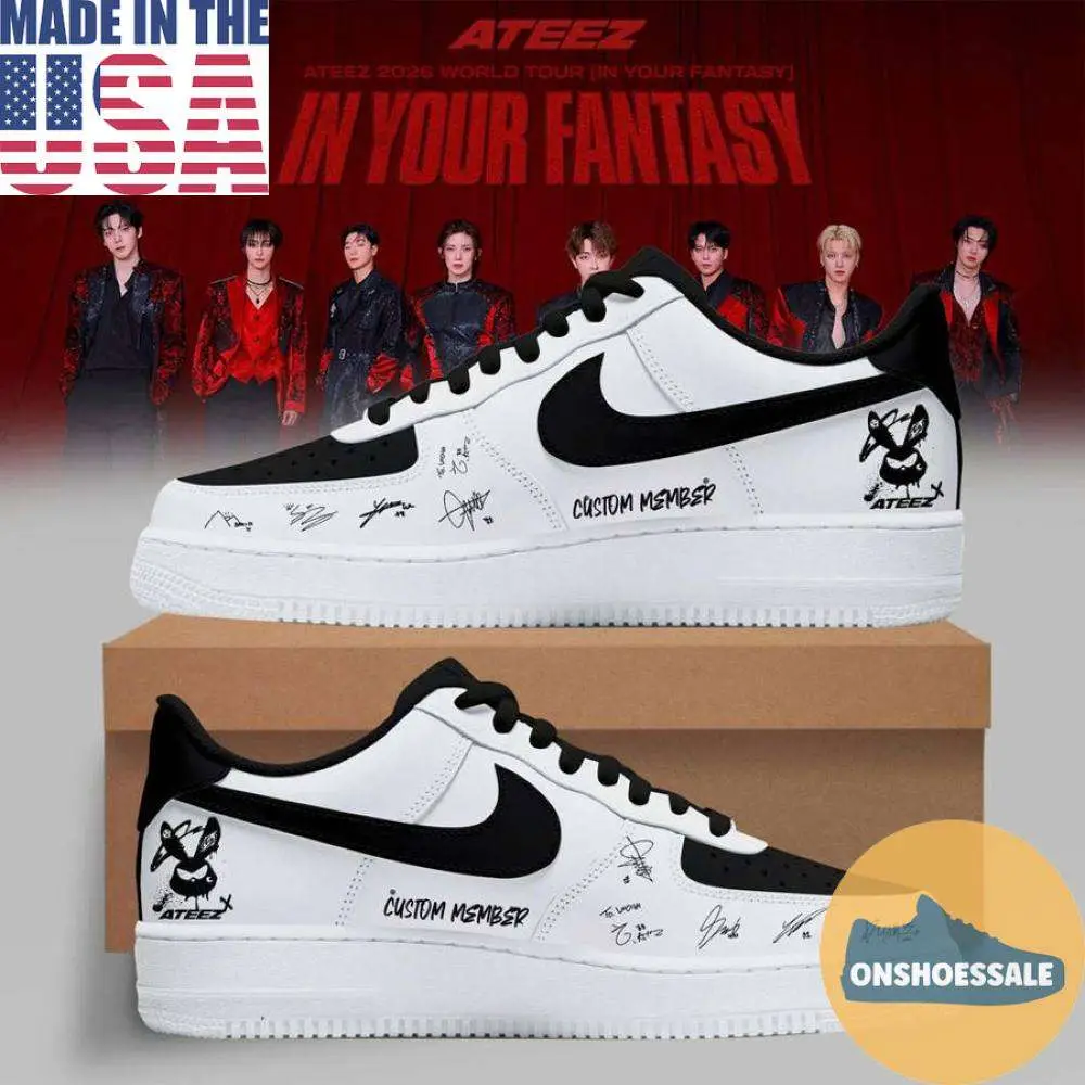 Ateez In Your Fantasy World Tour 2026 Air Force Shoes, Gift For Fans - Best Gift Shoes