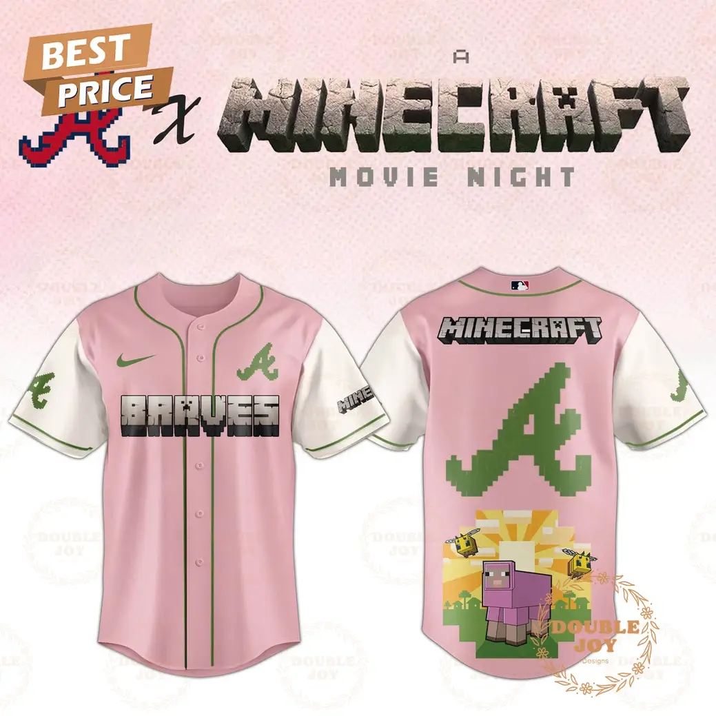 Atlanta Braves 2025 A Minecraft Movie Night Special Edition Baseball Jersey