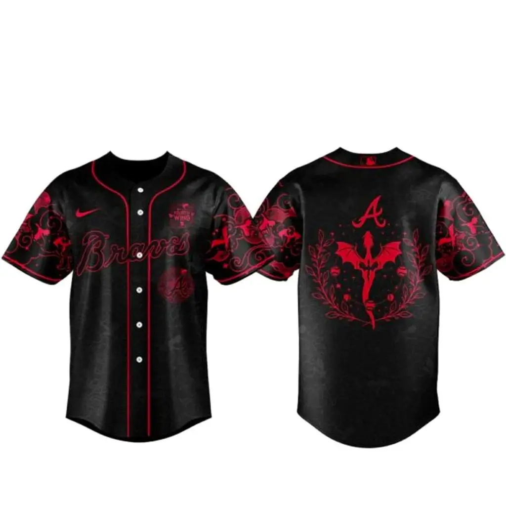 Atlanta Braves Fourth Wings Night 2026 Reds Baseball Jersey - Tazila