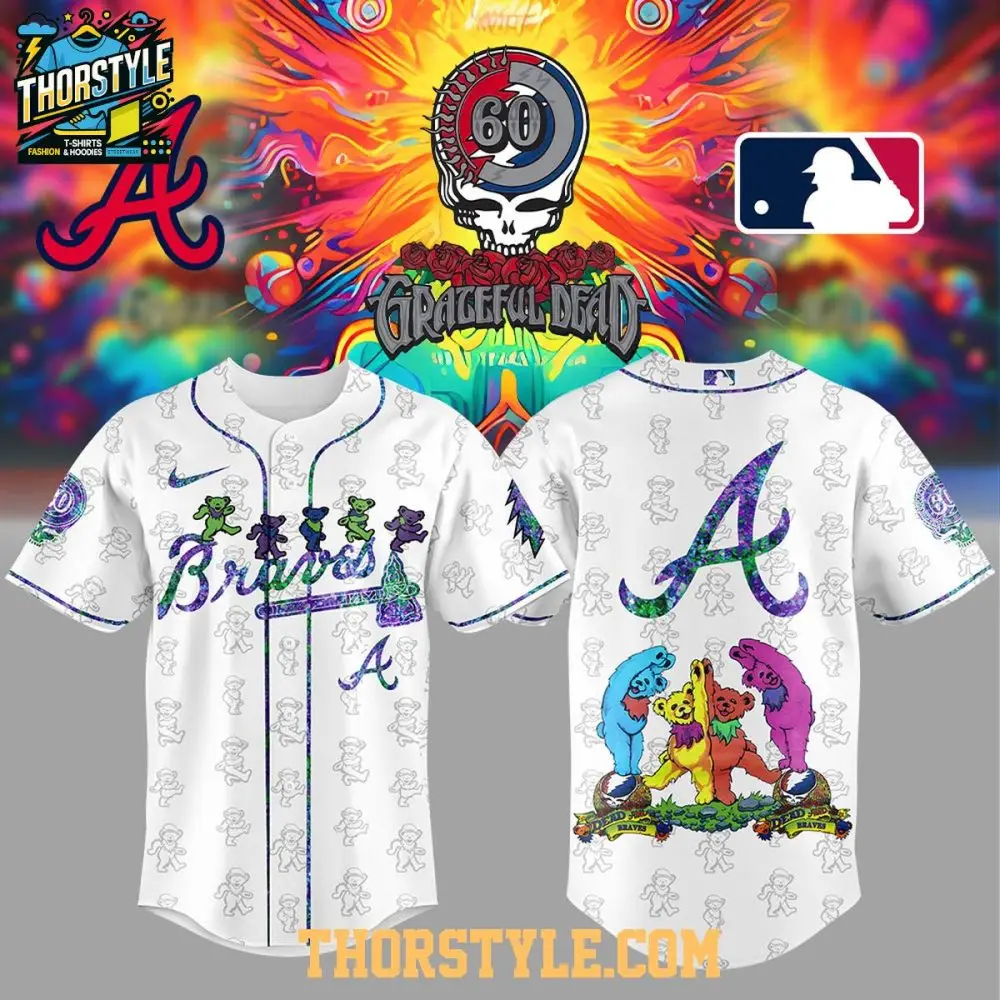 Atlanta Braves Memory Grateful Dead 60Th Anniversary 2025 Baseball Jersey