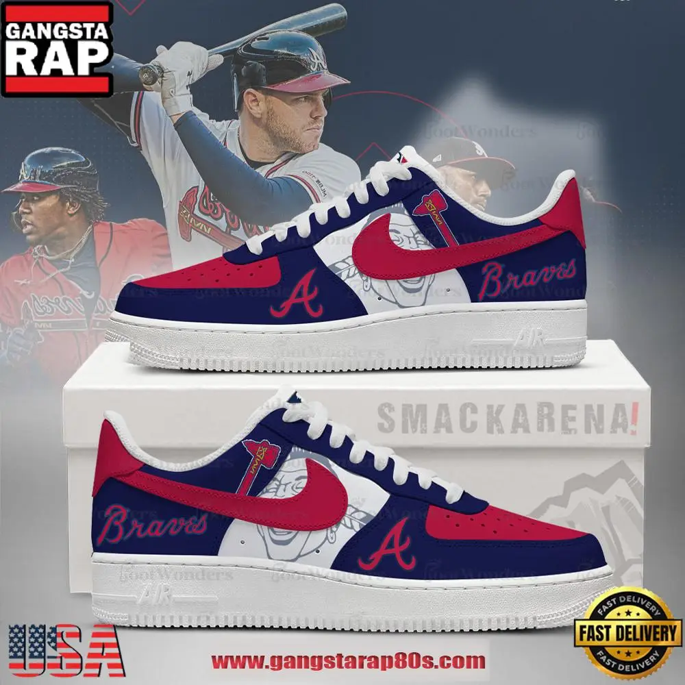 Atlanta Braves MLB Trending Sneakers Air Force 1 Low Top Shoes Atlanta Braves MLB Trending Sneakers Air Force 1 Low Top Shoes - Image 1