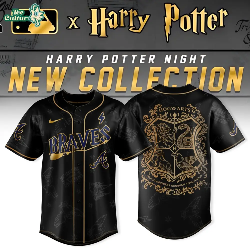 Atlanta Braves MLB x Harry Potter 25 Years of Magic Wizard Night Jersey