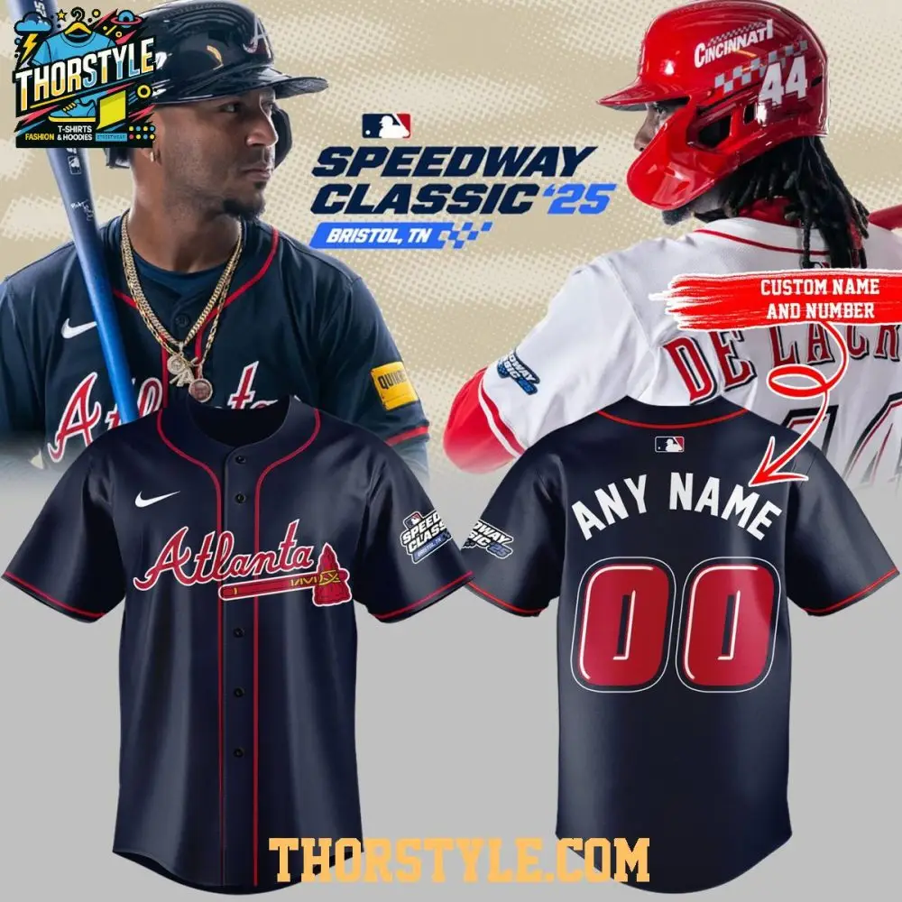 Atlanta Braves Speedway Classic '25 Limited Speed 2026 Personalized Baseball Jersey