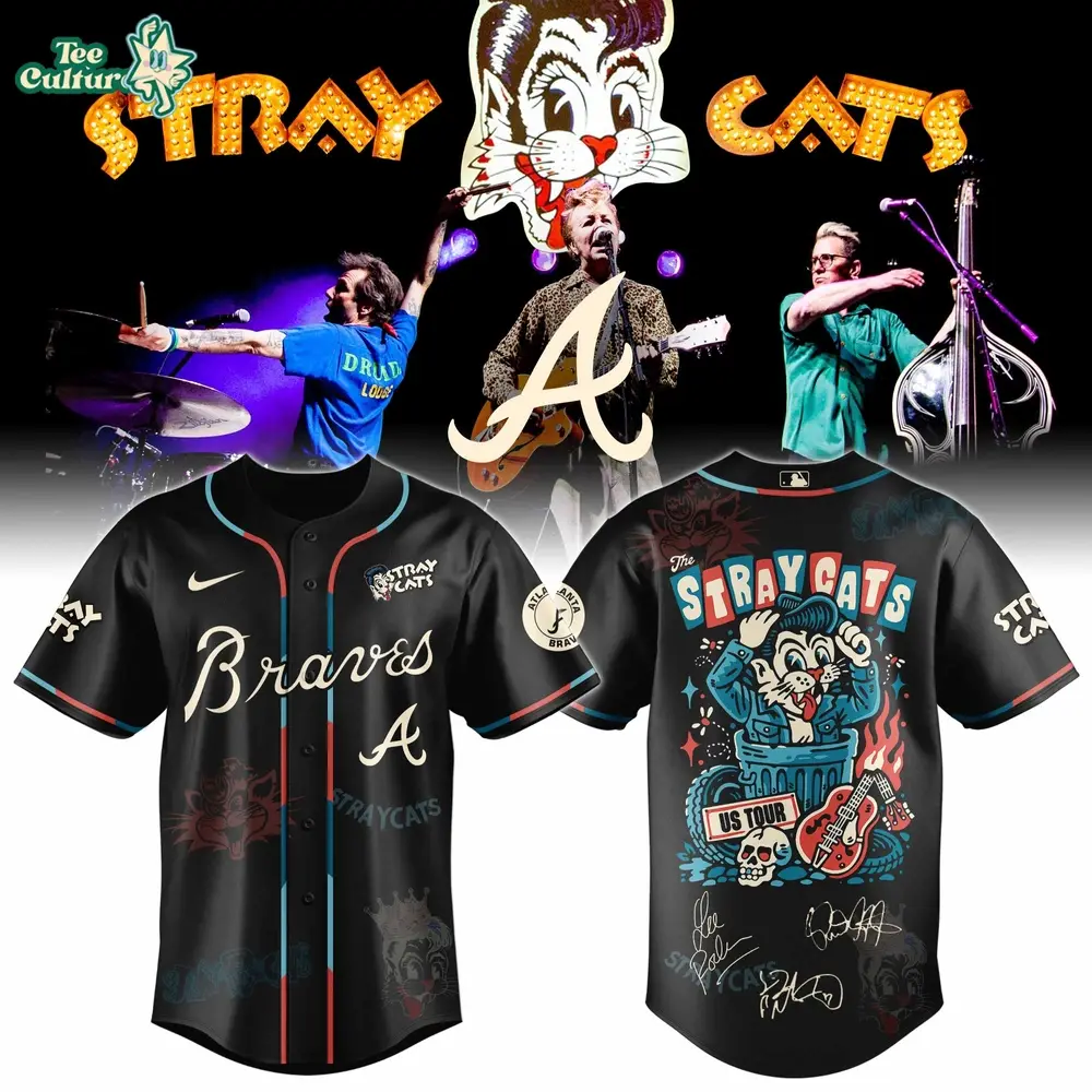 Atlanta Braves Stray Cats 2026 US Tour Inspired Baseball Jersey