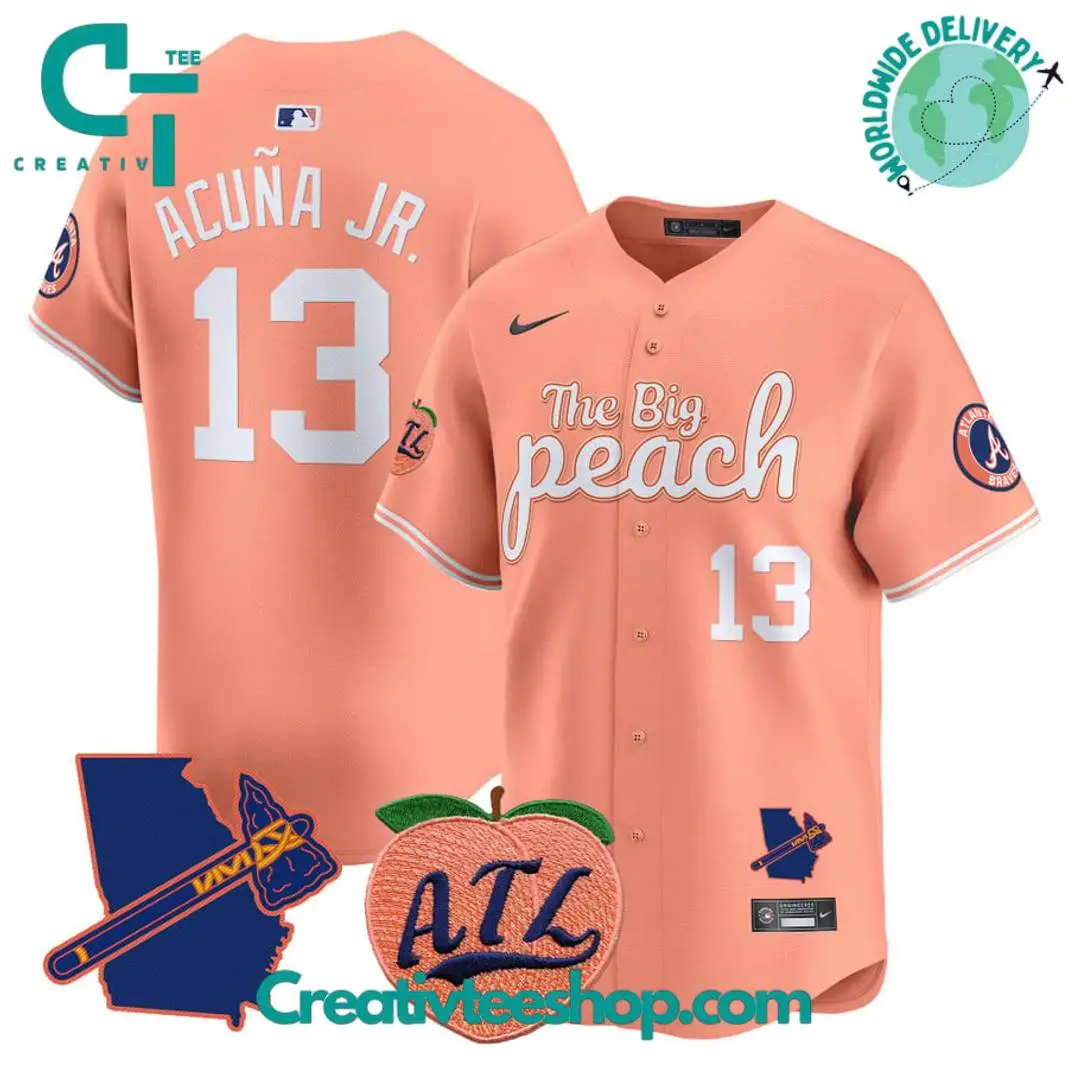 Atlanta Braves The Big Peach Peach Baseball Jersey