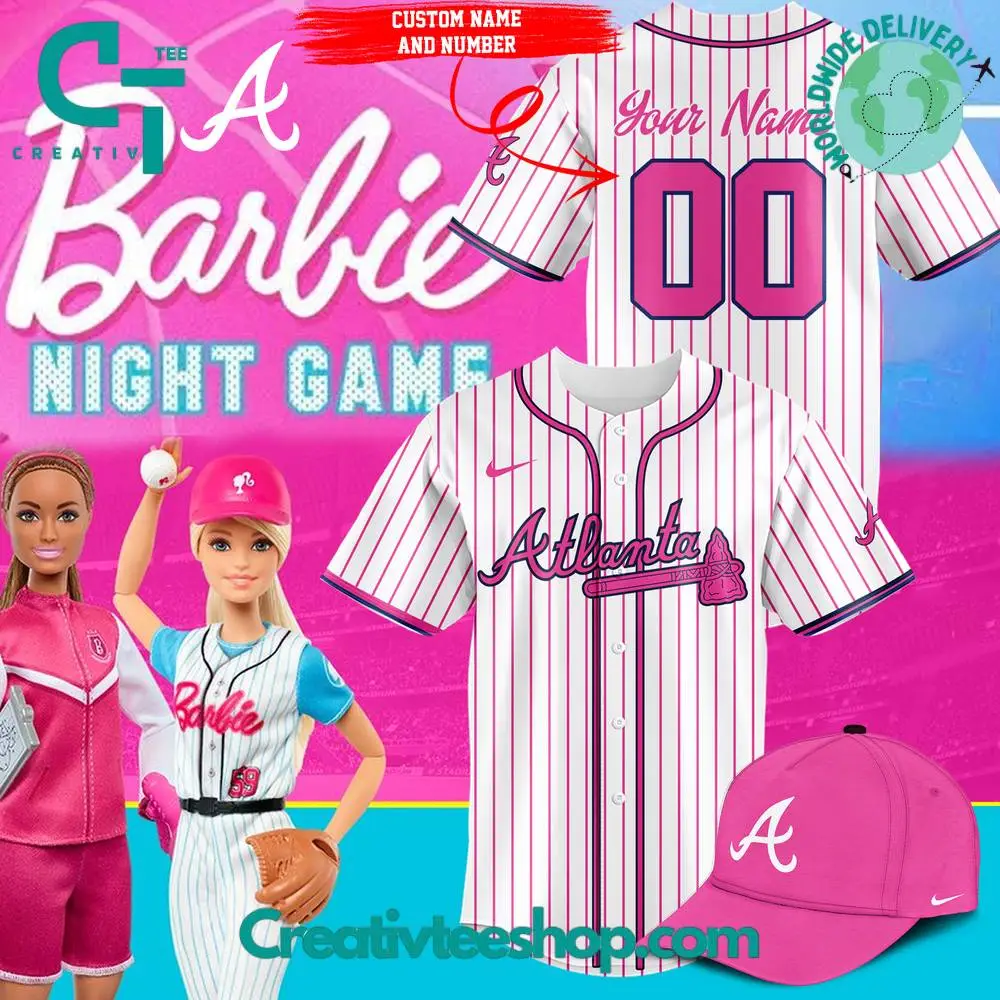 Atlanta Braves X Barbie Night Game Baseball Jersey