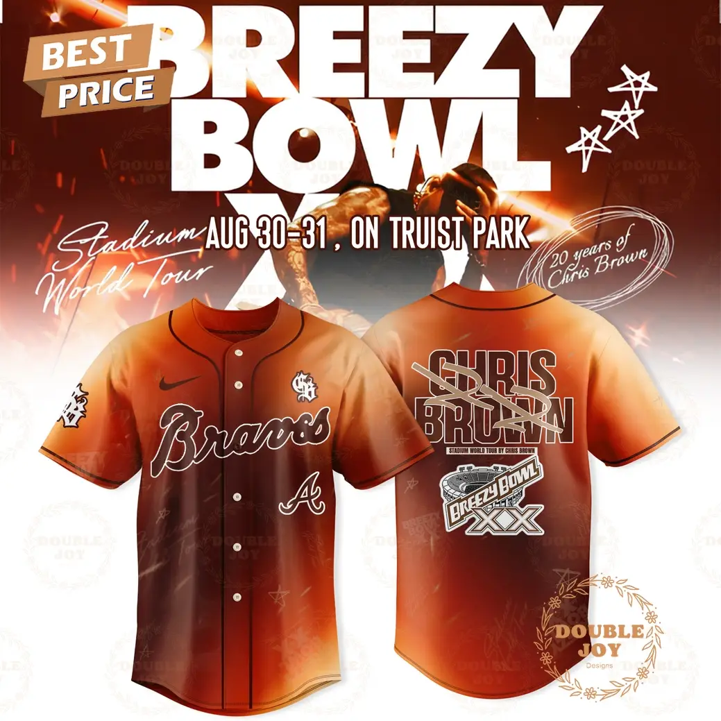 Atlanta Braves x Chris Brown Breezy Bowl XX Tour 2025 Special Edition Baseball Jersey