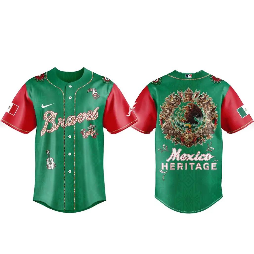 Atlanta Braves x Mexican Heritage Night Baseball Jersey - Tazila