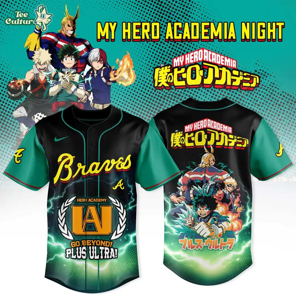 Atlanta Braves x My Hero Academia Night 2026 Special Edition Baseball Jersey