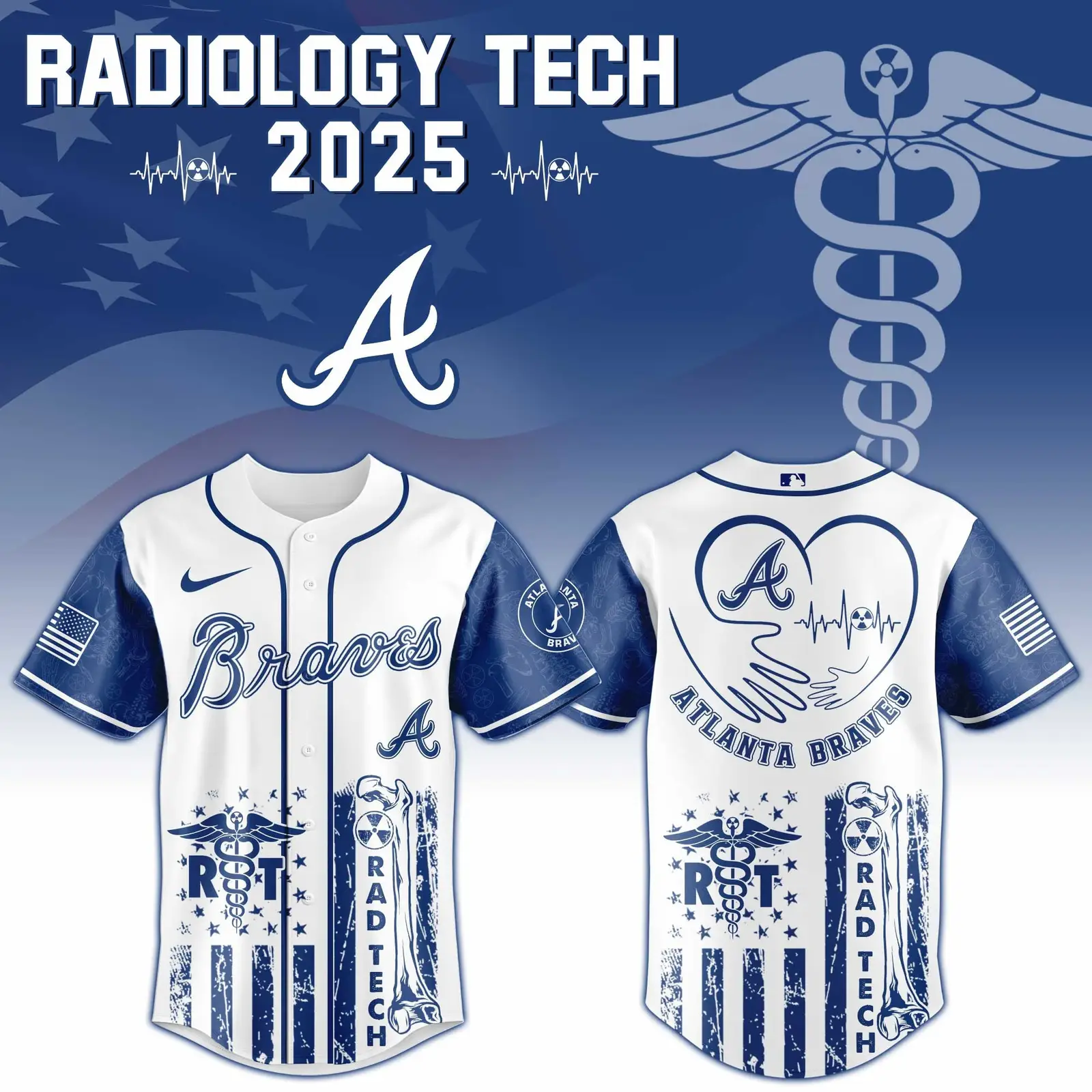 Atlanta Braves x Radiology Tech Night Exclusive Design Jersey Atlanta Braves Merch For Fans - Tazila