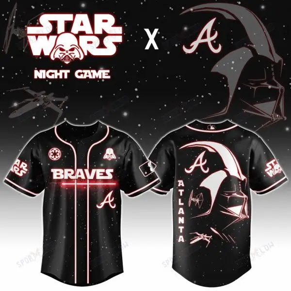 Atlanta Braves X Star Wars Darth Vader Sith Lord Night Game Baseball Jersey