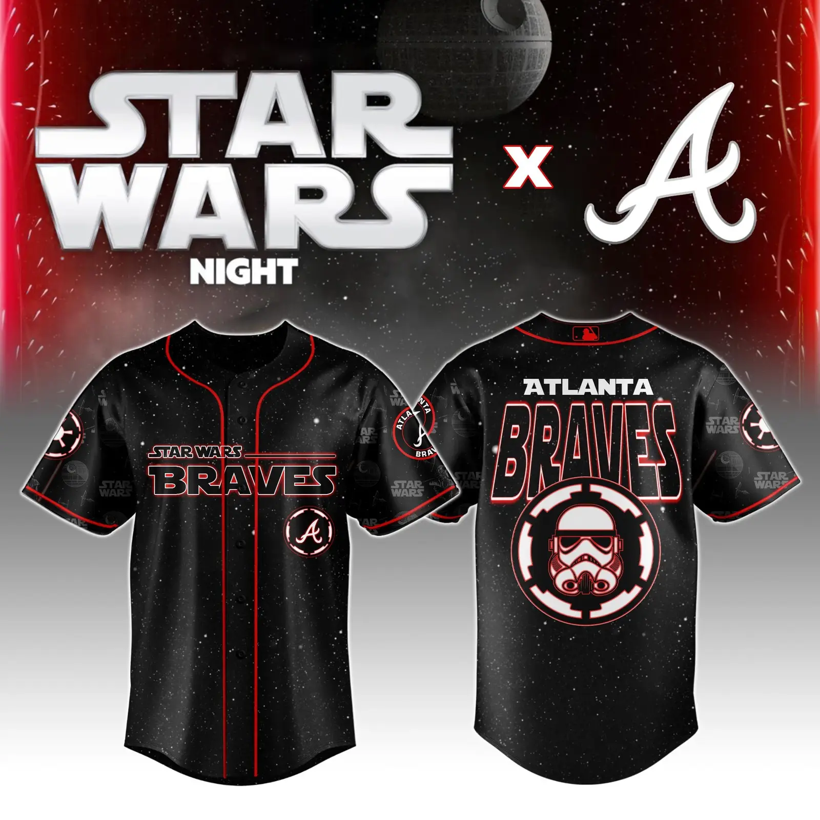 Atlanta Braves x Star Wars Night Jersey 2025 Best Gifts For Baseball Fans - Tazila