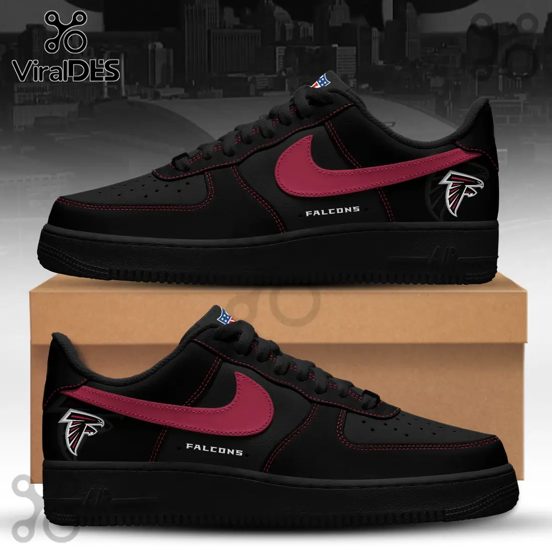 Atlanta Falcons Blackout Nike Air Force 1