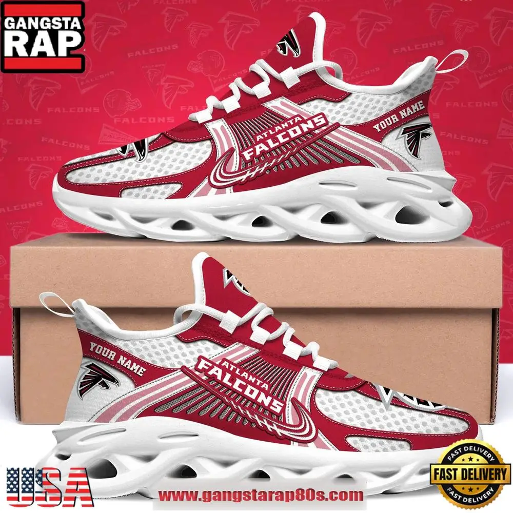 Atlanta Falcons Custom Name Clunky Sneaker Max Soul Shoes