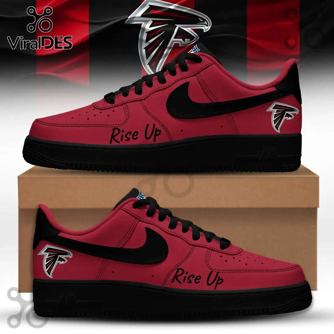 Atlanta Falcons NFL Super Bowl 2026 Air Force 1 Sneakers