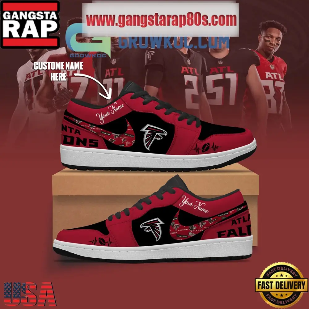 Atlanta Falcons Personalized Air Jordan 1 Sneakers Shoes