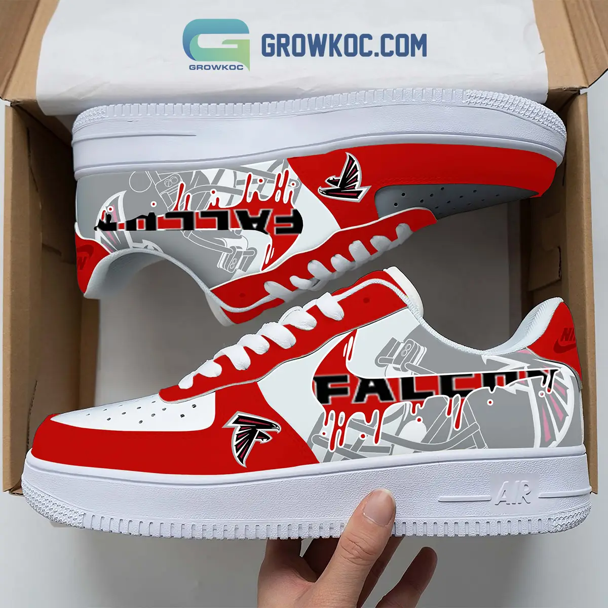 Atlanta Falcons Team Logo Fan Air Force 1 Shoes